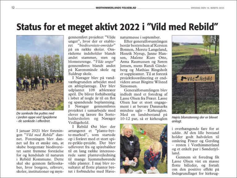 Artikel i Midthimmerlands Folkeblad 15. marts 2023