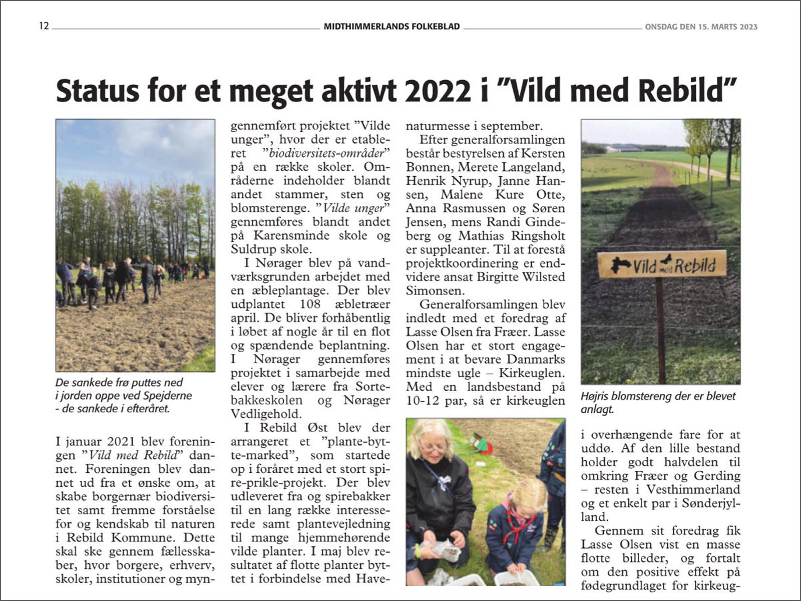 Artikel i Midthimmerlands Folkeblad 15. marts 2023