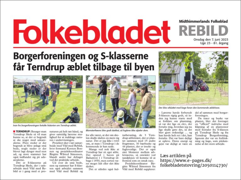 Artikel i Midthimmerlands Folkeblad 7. juni 2023