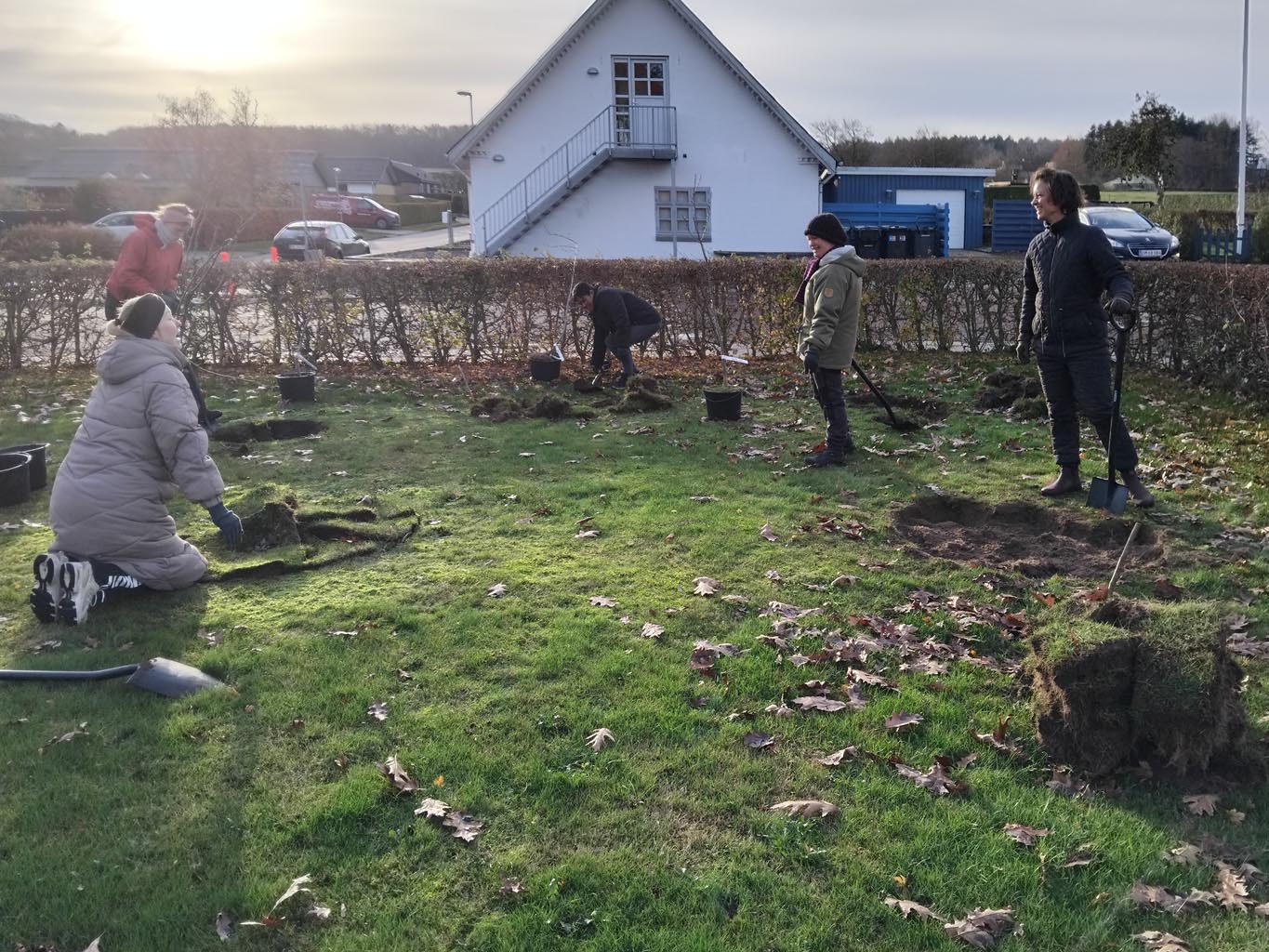 Plantedag i Kirsebærhaven på Østhimmerlands Friskole 23. nov. 20