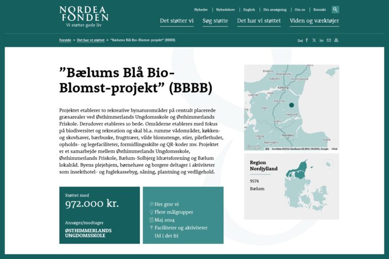 Nordea-fonden støtter natur-projekt i Bælum